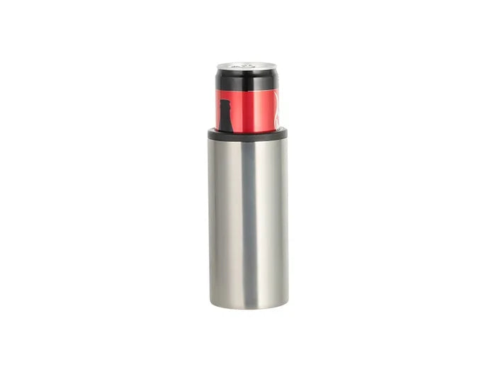 12oz/350ml Sublimation Stainless Steel Skinny Can Cooler (Silver)