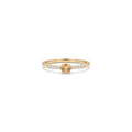14K Gold Citrine Dainty Stacking Ring