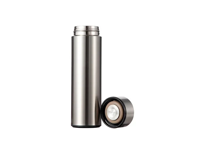 16oz/450ml Sublimation Smart Stainless Steel Flask w/ Temperature Display (Silver)
