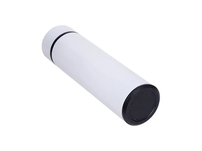 16oz/450ml Sublimation Smart Stainless Steel Flask w/ Temperature Display (White)