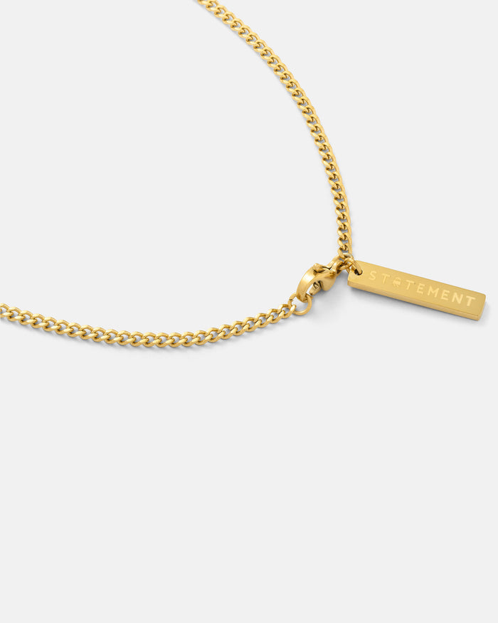 Dainty gold cuban chain with tag