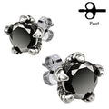 Pair of 316L Surgical Stainless Steel Black CZ Eagle Claw Stud Earring - Pic&Mix The Body Jewellery Shop