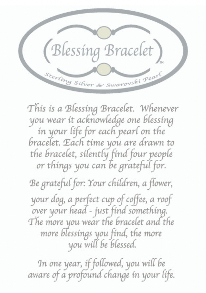 8mm Shimmer Blue Pearl Blessing Bracelet: Standard