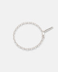 The Statement Collective 925 Sterling Silver 4.5mm Cable Chain Bracelet features oval links and a rectangular STATEMENT tag near the clasp, shown against a plain white background.