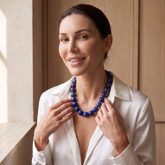 Abigail Semi Precious Lapis Necklace