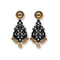 Alice Black Resin Cut Out Earrings