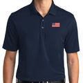 American Flag UV Micro-Mesh Polo Shirt- Navy