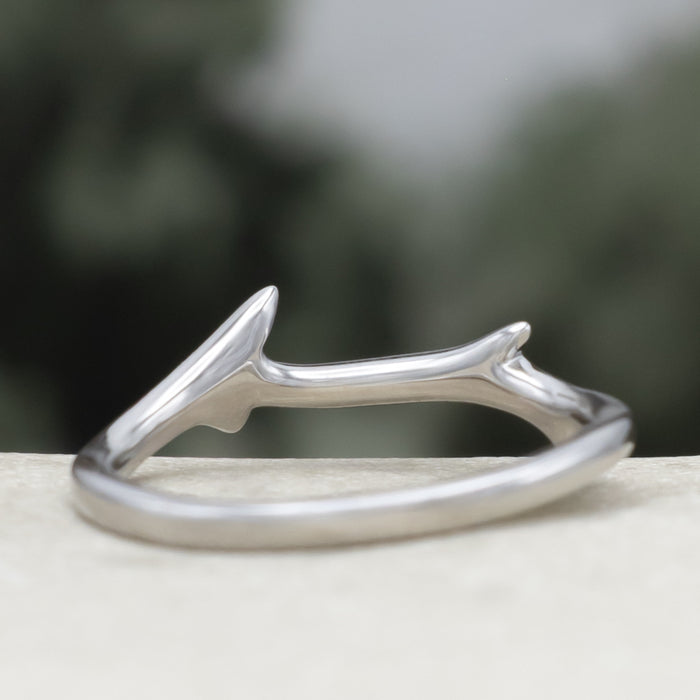 "Artemis" Stacker - 14K Gold Antler-Style Stacking Band-Staghead Designs