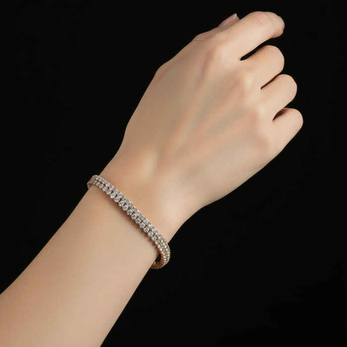 Diamond bracelet on a black background