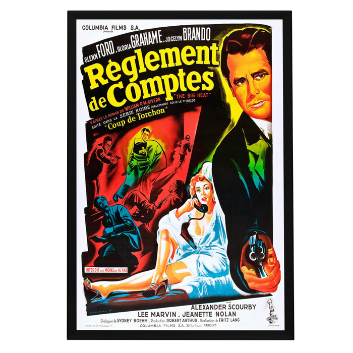 "Big Heat (French)" (1953) Framed Movie Poster