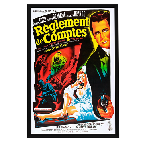 "Big Heat (French)" (1953) Framed Movie Poster