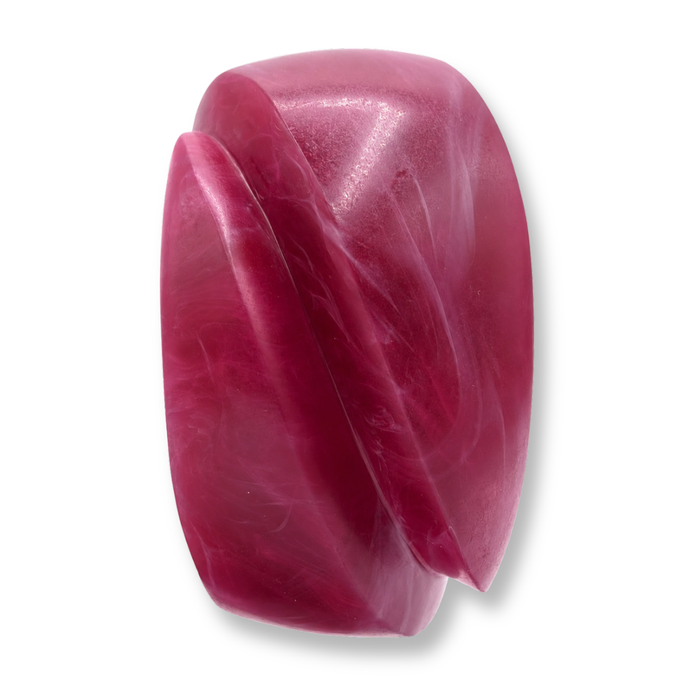 Brigite Matte Bordeaux Resin Carved Bangle