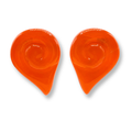 Brigite Polished Orange Resin Pierced Earrings