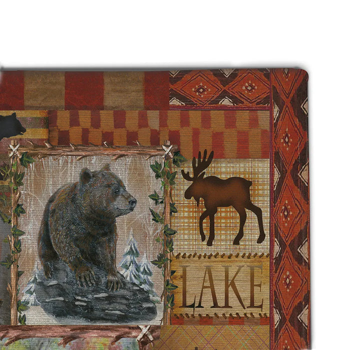 Cabin Collage Chenille Accent Rug