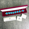 Camrose & Kross Jacqueline Kennedy faux turquoise and silvertone bracelet - NextStage Vintage