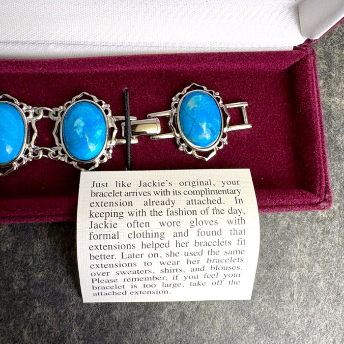 Camrose & Kross Jacqueline Kennedy faux turquoise and silvertone bracelet - NextStage Vintage
