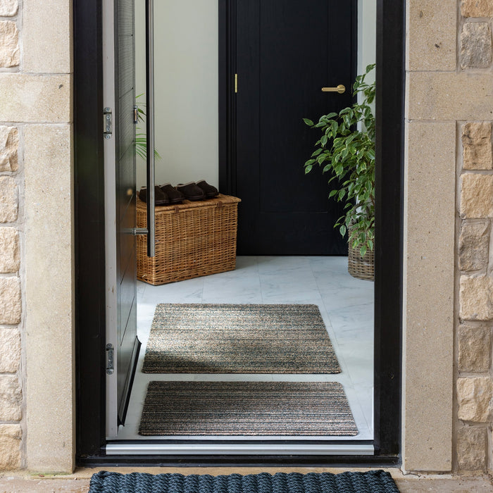Candy Sage Green Striped Doormat 2