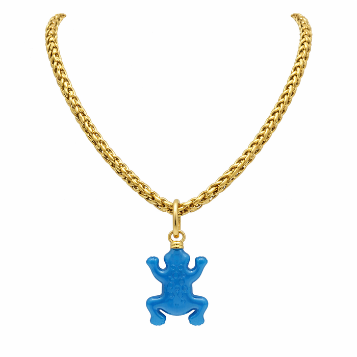 Cerulean Frog Charm