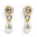 Charlotte Mother Of Pearl With Pearl Resin Pierced Removable Drop