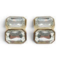 Clara Crystal Double Stone Clip Earrings