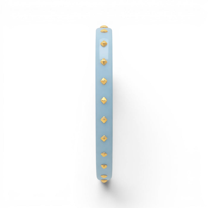 Clementine Aqua Resin Studded Bangle