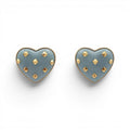 Cosette Aqua Heart Resin Stud Earrings