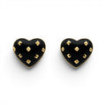 Cosette Black Heart Resin Stud Earrings
