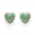 Cosette Jade Heart Resin Stud Earrings