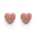Cosette Rose Heart Resin Stud Earrings