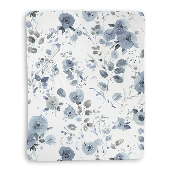 Dancing Flowers Sherpa Throw Blanket