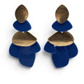 Danielle Lapis Resin And Worn Gold Pierced Earrings