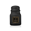 Elegant black Dokhoon Mashael oud jar by Jamr Al Oud Perfume House on white background