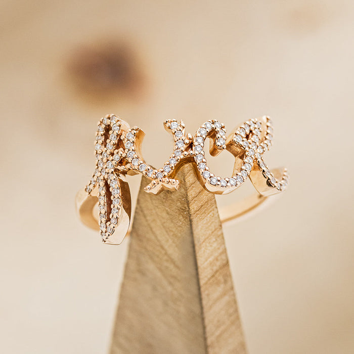 "EFFIE" - SCRIPT STYLE BREAST CANCER AWARENESS RING-1