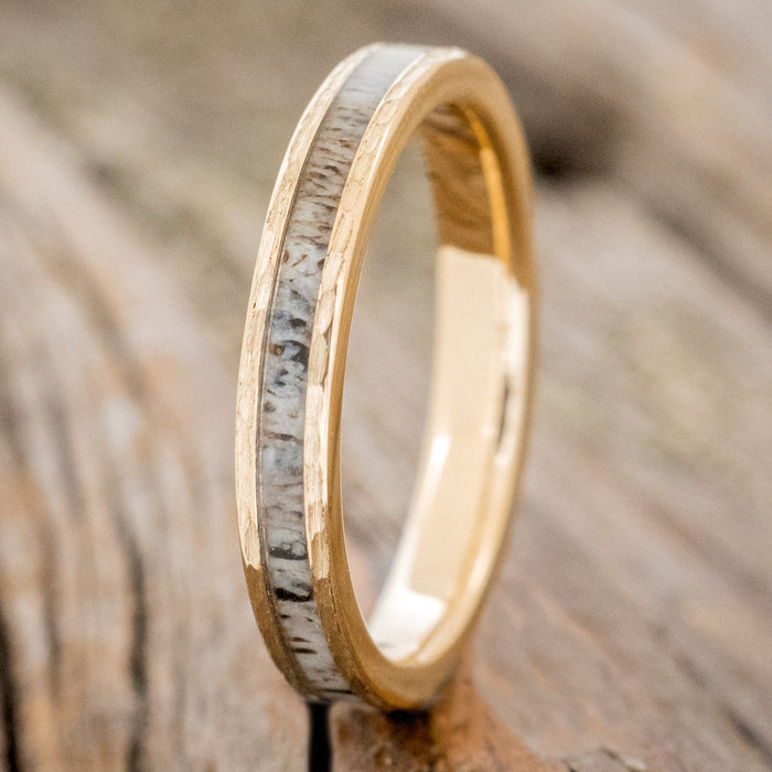 14K Yellow Gold / Hammered / 3mm