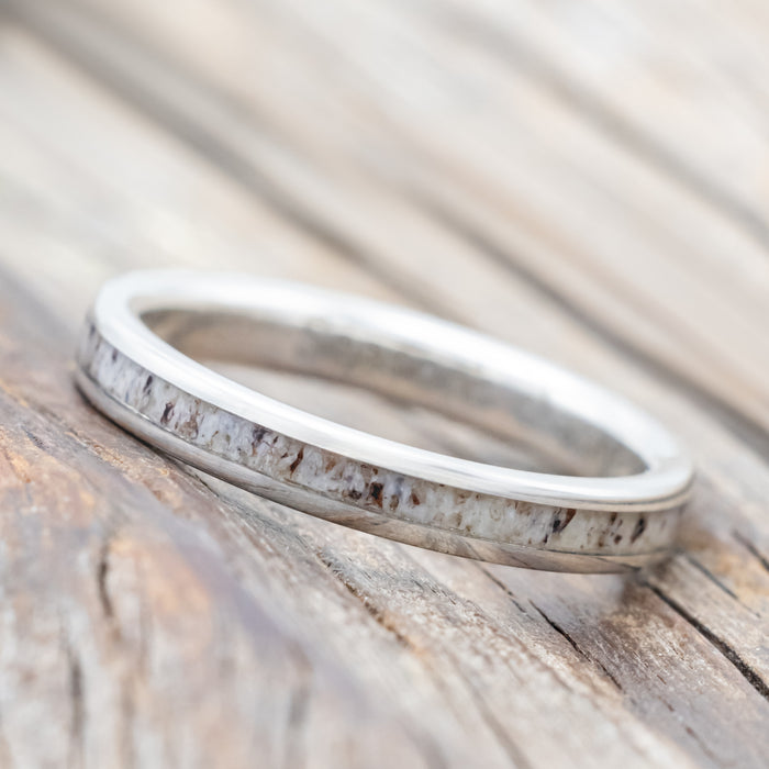 "VERTIGO" - MATCHING SET OF ANTLER WEDDING BANDS-Staghead Designs