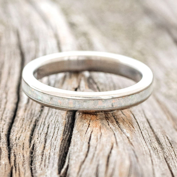 "ETERNA" - FIRE & ICE OPAL STACKING BAND-3