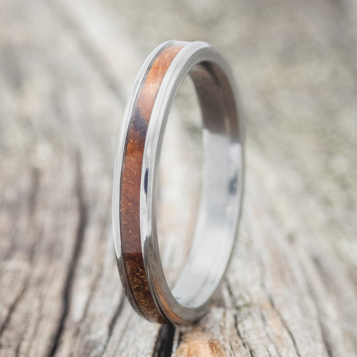 "ETERNA" - IRONWOOD STACKING WEDDING BAND-1