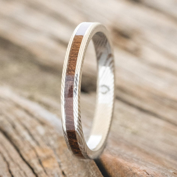 "ETERNA" - IRONWOOD STACKING WEDDING BAND-5