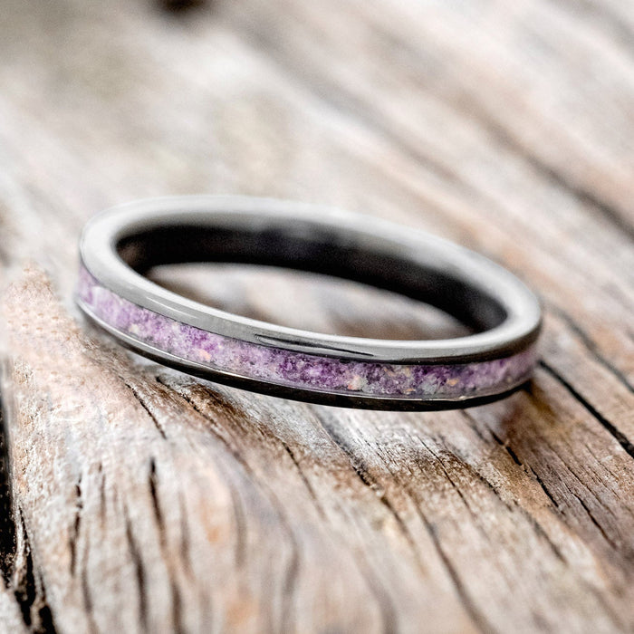 "ETERNA" - SUGILITE WITH FIRE & ICE OPAL STACKING BAND-5