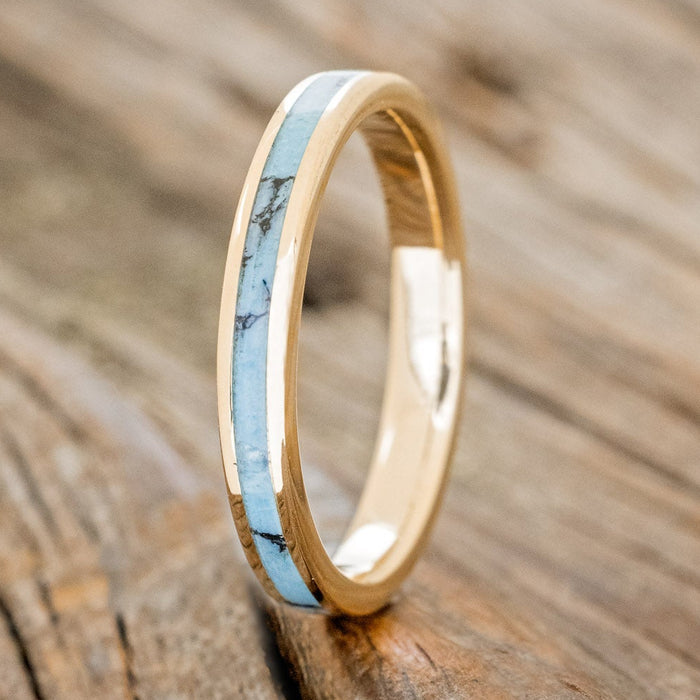 "ETERNA" - TURQUOISE & BLACK MATRIX TRUSTONE STACKING BAND-4