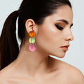 Eva Multi Color Lightweight Resin Pierced Earring