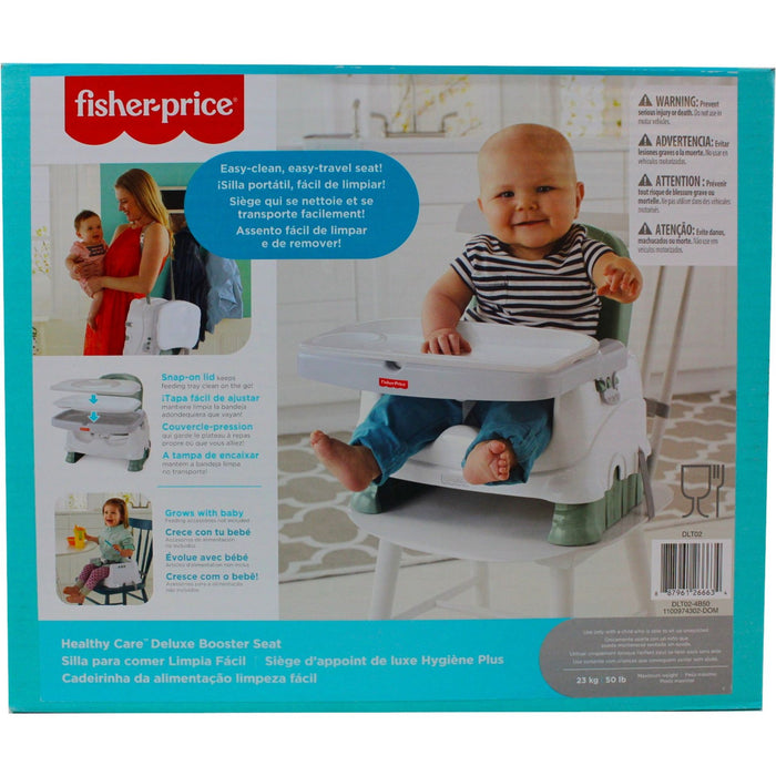Fisher-Price, DLT02, Healthy Care Deluxe Booster Seat, Blue/White