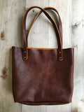 Fore Street full-grain leather tote bag, view 6