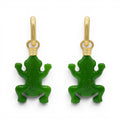 Frog Green Resin Drop Earrings