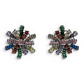 Gertrude Multi Color Baguette Clip On Earring