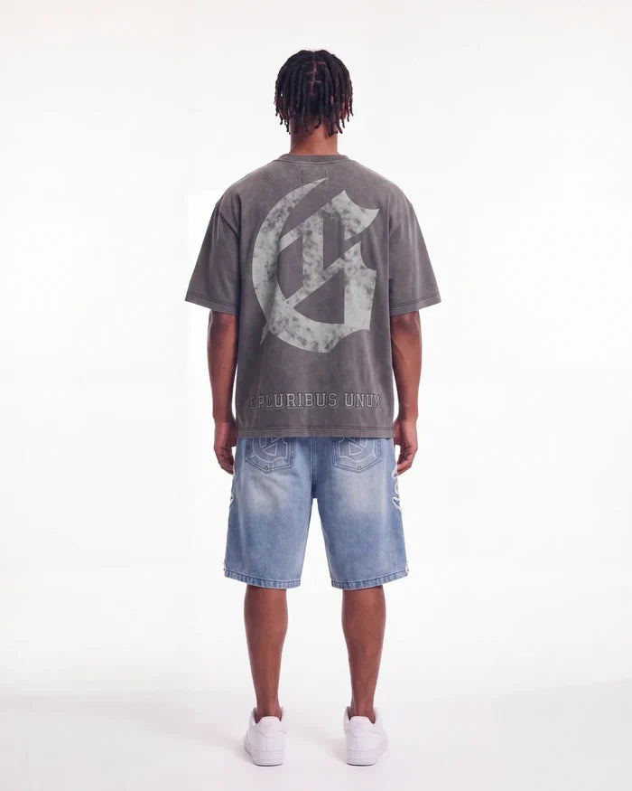 Godspeed Femur Frayed Denim Shorts Blue