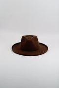 Caramel Harper wool felt pencil brim hat