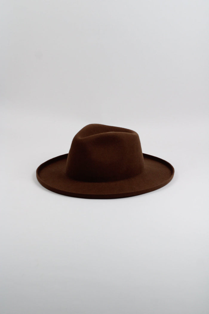 Caramel Harper pencil brim hat, view 3