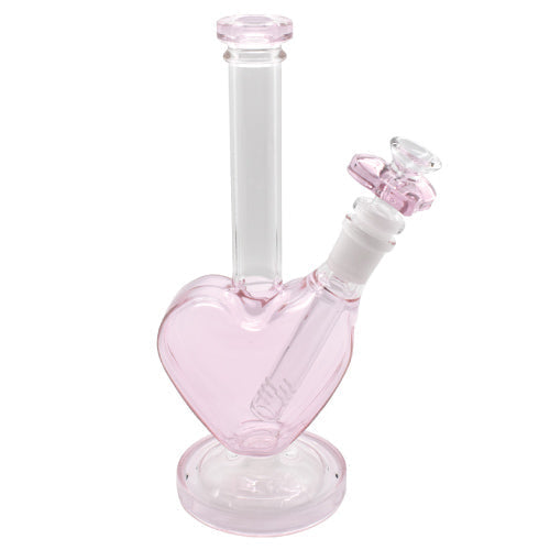 Heart Shaped Pink Bong Pink - INHALCO