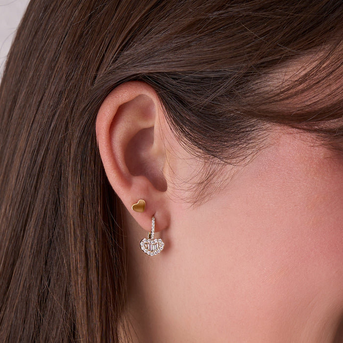 Sweetheart Baguette Diamond Dangle Earrings - Happy Jewelers Fine Jewelry Lifetime Warranty